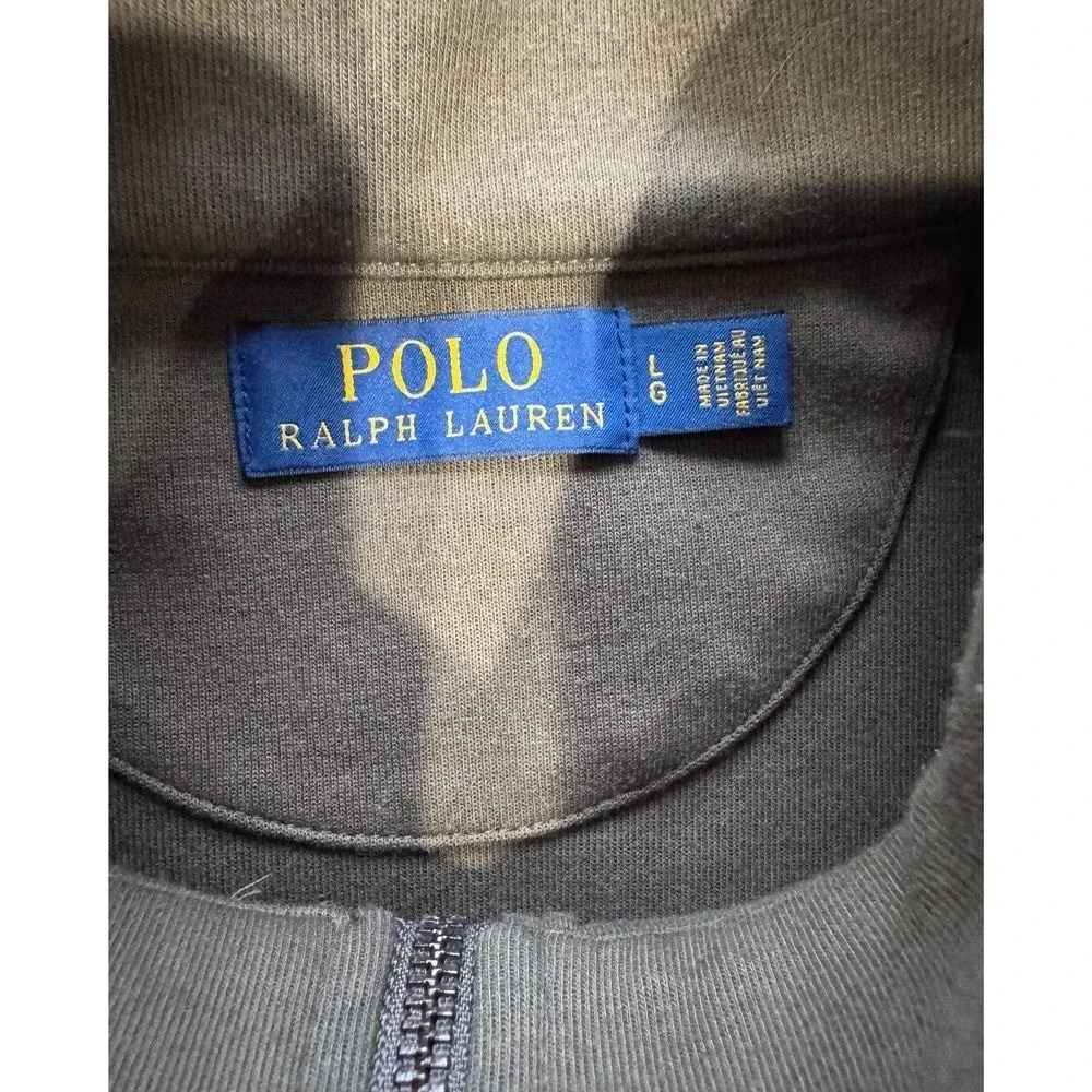 Polo Ralph Lauren Classic Half-Zip Mock Neck Pullover Sweater‎ Olive Green